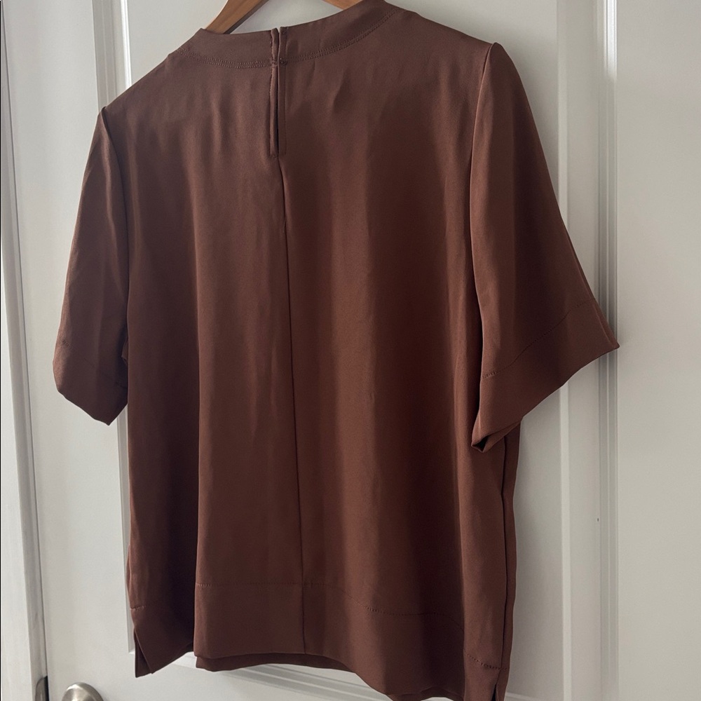 MELLODAY Boxy Stretch Crepe T-Shirt - Picture 6 of 9